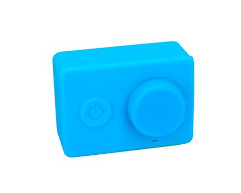 Protective Silicone Case/ Lens Cap for Xiaomi Yi Action Camera - Blue