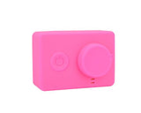 Protective Silicone Case/ Lens Cap for Xiaomi Yi Action Camera-Magenta