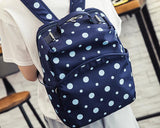 Dot Print Casual Style School Backpack - Blue