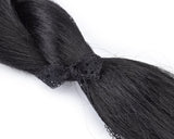 Heat Resistant Long Braided Ponytail Extension - Black