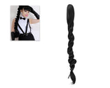 Heat Resistant Long Braided Ponytail Extension - Black