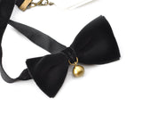 Retro Punk Goth Velvet Ribbon Gorgeous Choker Necklace-Bowknot Bell