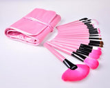 24 Pcs Professional Makeup Brush Set - Pink
