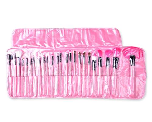 24 Pcs Professional Makeup Brush Set - Pink