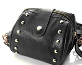 Chic Mini Shoulder Bag with Detatchable Strap - Black