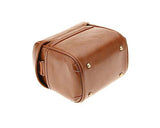 Vintage Style Leather Shoulder Bag for DSLR Camera - Light Brown