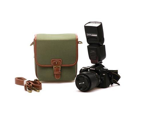 Retro Shoulder Canvas Bag for DSLR SLR Cameras - Green(Small)