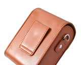 Simple PU Leather Shoulder Bag for Mirrorless Camera - Brown