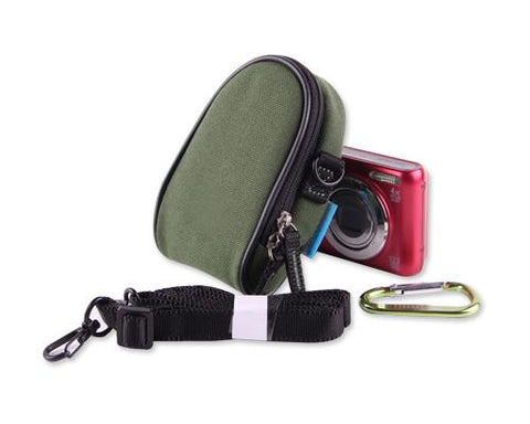 Dual Zipper Samsung ST150F Digital Camera Case - Green