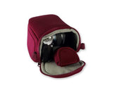 Soft Mirrorless Camera Bag with Detatchable Battery Pouch - Magenta