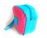 Colorful Zipper Camera Pouch for Fujifilm Instax Mini - Pink &amp; Blue