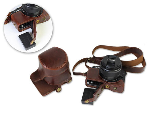 Premium Series Canon EOS M10 Camera Leather Case