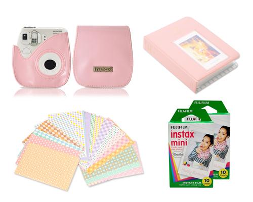 Fujifilm Bundle Set Instax Film/Fuji Case for Fuji Instax Mini 7S-Pink