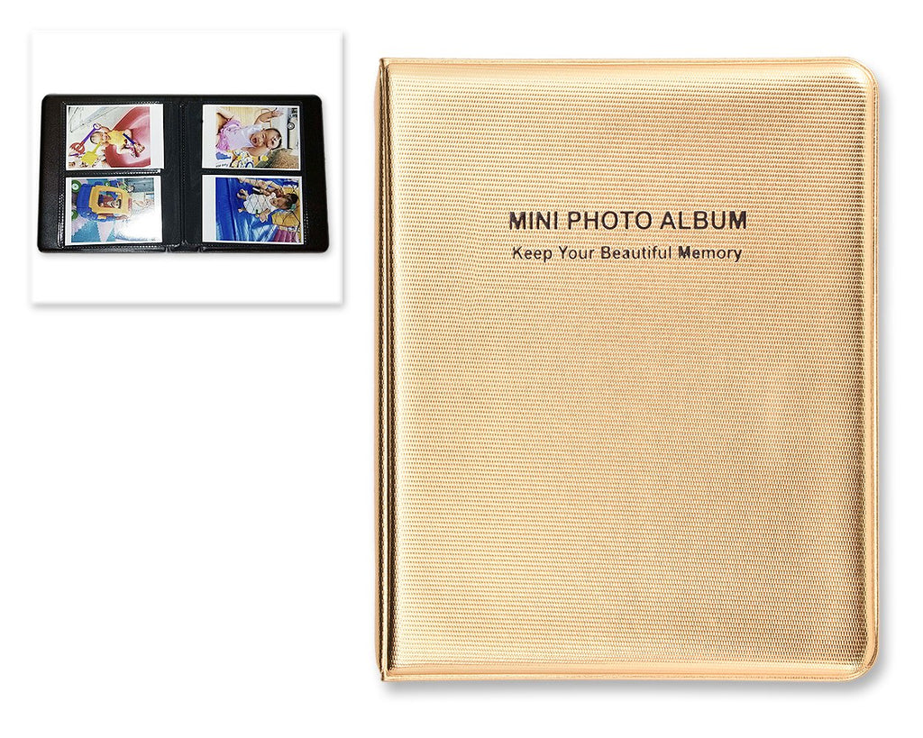 Mini Book Style Photo Album for Fujifilm Instax Mini Films - Gold