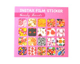 80 Sheets Fujifilm Instax Mini Films Decor Sticker Borders - Candy