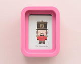 Cute Mini Soldier Picture Frame Children Nursery Photo Holders - Pink