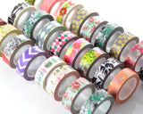 5 Pcs 1.5 cm Japanese Flower Craft Decor Paper Washi Masking Tape