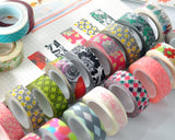 5 Pcs 1.5 cm Japanese Flower Craft Decor Paper Washi Masking Tape