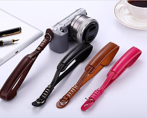 Retro Leather Camera Wrist Hand Strap