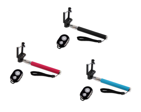 Extendable Selfie Stick with Bluetooth Wireless Remote Shutter