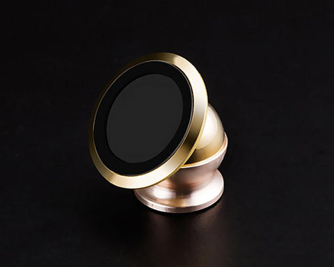 360° Rotatable Magnetic Car Mount Phone Holder - Gold