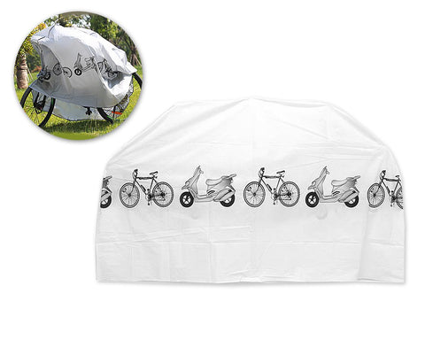 Heavy Duty Waterproof Bike Cover for Outdoor Bicycle Storage - White