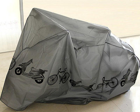 Heavy Duty Waterproof Bike Cover for Outdoor Bicycle Storage - Gray