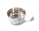 Cage Series Stainless Steel Coop Cup Dog Food Bowl - Silver