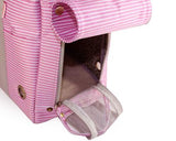 Stripe Series Pet Kennel Carrier Crate Tote Bag - Pink