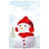 Warm Winter Snowman with Red Hat