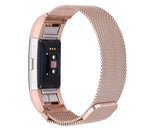Magnet Stainless Steel Mesh Watch Band for Fitbit Alta - Rose Gold
