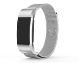 Magnet Stainless Steel Mesh Watch Band for Fitbit Charge 2 - Silver