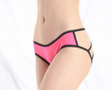 Lace Open Crotch Thong with a Strappy Back and Satin Bow