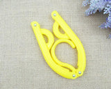 5 Pcs Plastic Folding Clothes Hanger - Yellow