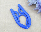 5 Pcs Plastic Folding Clothes Hanger - Blue