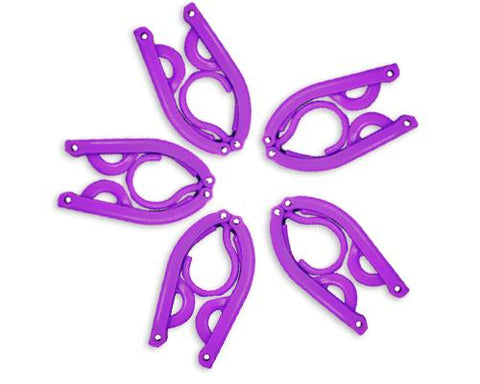 5 Pcs Plastic Folding Clothes Hanger - Purple