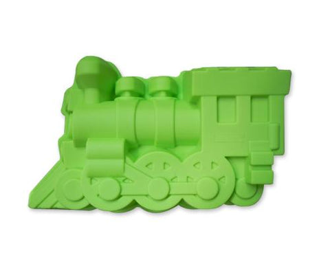 Creative 3D Train Silicone Bakeware Cake Pan Mold- Green