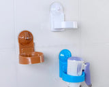 Plastic Hair Dryer Holder with Suction Cup - Brown