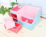 Decorative DIY Colorful Pearl Edged Wooden Desk Cosmetic Storage Box