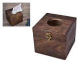 Tissue Box Retro Square Wooden Boutique Tissue Holder Tissue Cover