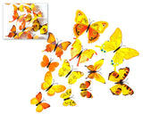 12 pieces DIY Home Decoration 3D Butterflies Wall Stickers