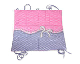 Cute Dot Hanging Diaper Caddy and Nursery Organizer - Pink and Blue