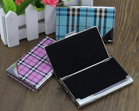 Stainless Steel Business Card Case - Coffee