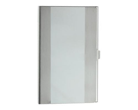 Simple Lined Stainless Steel Business Card Holder