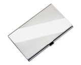Diagonal Stainless Steel Business Card Holder