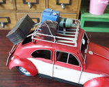 Large Vintage Retro Toy Model Car - Red Beetle Travel Car