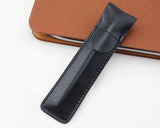 Leather Pen Pouch with Clasp 2 Pieces Single Pen Case