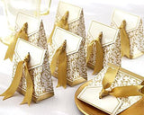 Classic Damask Wedding Candy Boxes with Ribbons