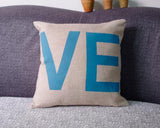 Linen Romantic Love Couple Throw Pillow Case Cushion Cover