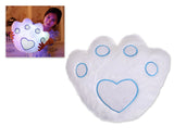 Luminous Glow Paw LED Light Up Paw Pillow with Speaker